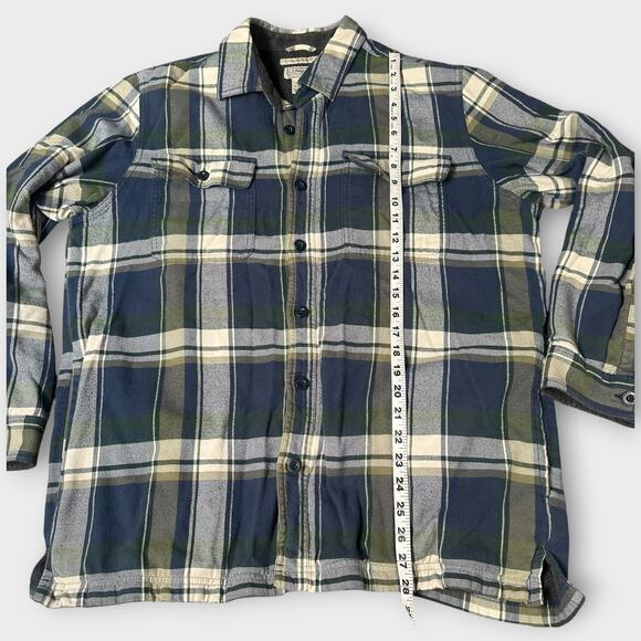 L.L. Bean Men's Sherpa-Lined Scotch Plaid Shirt Jacket Large L $100 Supersoft - Picture 4 of 7